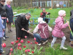 В честь 50-летия основания  детского сада "Ромашка" в Заволжье заложена сиреневая аллея