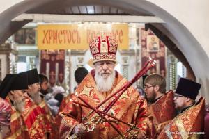 В Неделю святых жен-мироносиц епископ Августин возглавил Литургию в храме Спаса Нерукотворного г. Городец