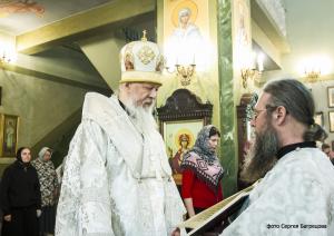 Епископ Августин совершил Божественную литургию в праздник Вознесения Господня в Городецком Феодоровском мужском монастыре