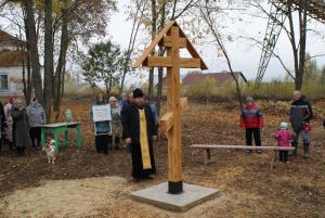 Чин освящения Поклонного креста в деревне Богоявление Семеновского благочиния