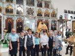 Воспитанники воскресной школы поселка Шаранга поздравили прихожан с Покровом Божией Матери