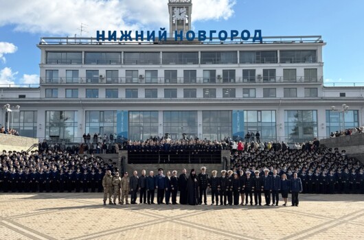 Епископ Филарет принял участие в торжественном мероприятии для первокурсников Нижегородского речного училища