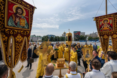Слово Святейшего Патриарха Кирилла после молебна у памятника равноапостольному князю Владимиру в праздник Крещения Руси