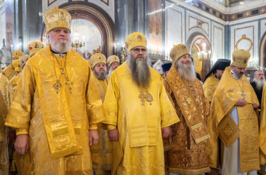 Митрополит Георгий сослужил Святейшему Патриарху на Божественной литургии в Храме Христа Спасителя в Москве