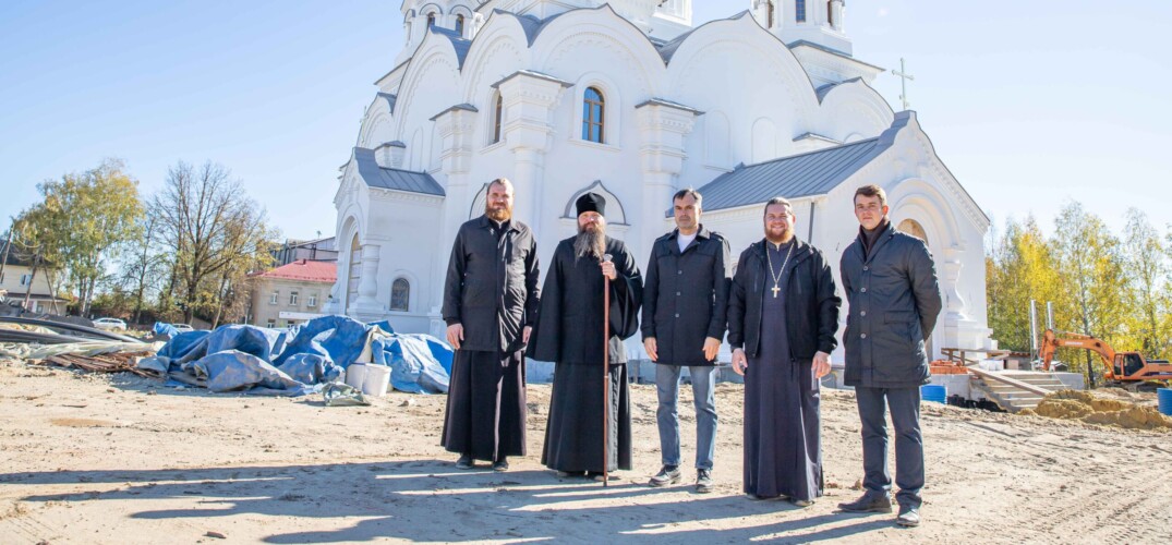 Управляющий Лысковской епархией ознакомился с ходом работ по строительству кафедрального собора в Лукоянове