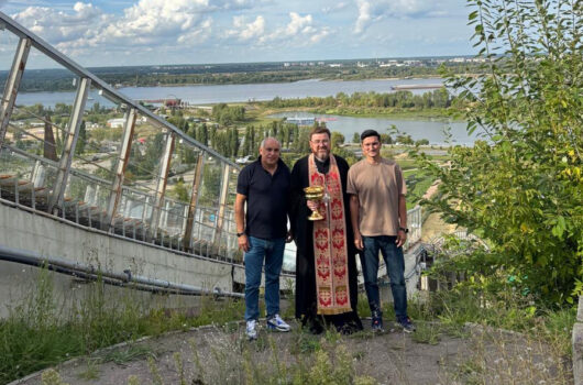 Руководитель спортивного отдела Нижегородской епархии совершил чин освящения реконструированного лыжного трамплина