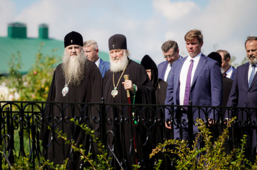 Святейший Патриарх Кирилл посетил Канавку Пресвятой Богородицы в Серафимо-Дивеевском монастыре
