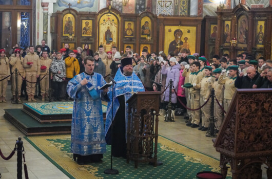 В день храмового праздника российских пограничников в кафедральном соборе Нижнего Новгорода совершен молебен перед иконой «Введение во храм Пресвятой Богородицы»