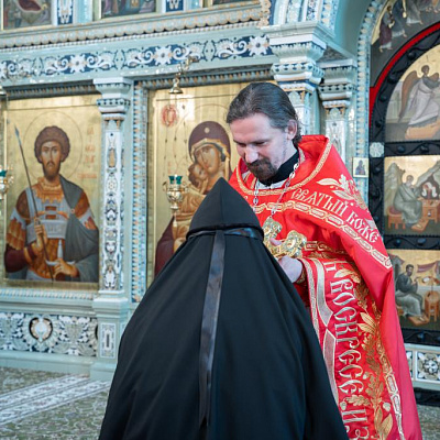 В Неделю 6-ю по Пасхе епископ Городецкий и Ветлужский Парамон совершил Божественную литургию в Городецком Феодоровском мужском монастыре