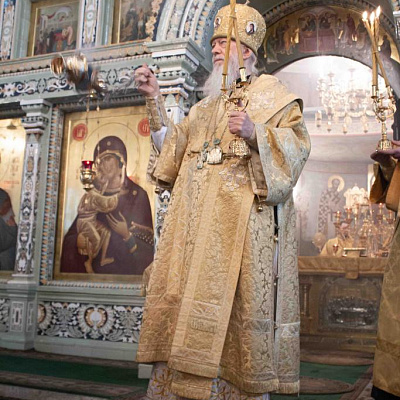 В Неделю о Страшном Суде епископ Городецкий и Ветлужский Августин совершил Божественную литургию в Городецком Феодоровском мужском монастыре