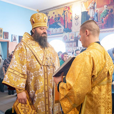 В Неделю мясопустную, о Страшном Суде, епископ Городецкий и Ветлужский Парамон совершил Божественную литургию в храме Рождества Пресвятой Богородицы с. Хохлома