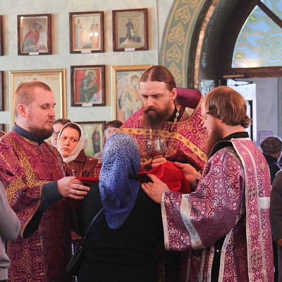 В Великий Четверток епископ Городецкий и Ветлужский Августин совершил литургию в кафедральном соборе Городца