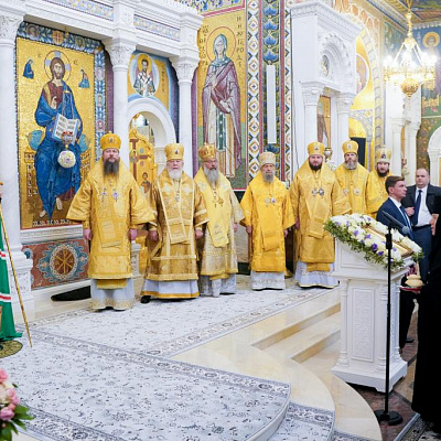 Предстоятель Русской Церкви освятил Благовещенский собор в Дивеевском монастыре
