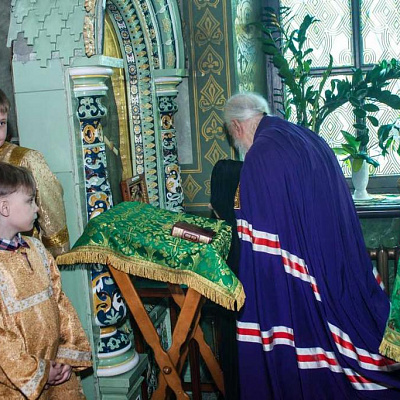 В Вербное воскресение епископ Городецкий и Ветлужский Августин совершил Божественную литургию