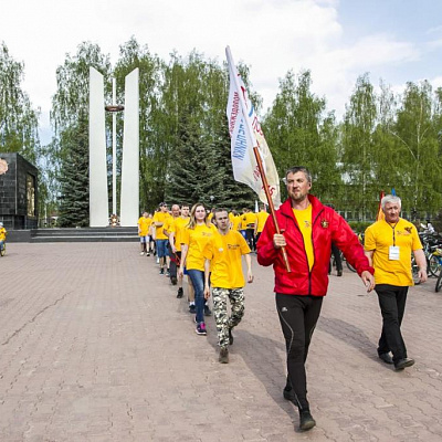 8.05.2016-Финиш веломарафон "Наследники Победы" в г.Городце. Реконструкция боя ВОВ. Фото Сергея Багрецова.