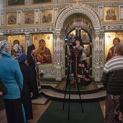 В третий день Великого поста, епископ Городецкий и Ветлужский Августин совершил Великое повечерие с чтением канона Андрея Критского в Городецком Феодоровском мужском монастыре