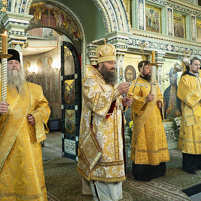 В канун Недели 2-й по Пятидесятнице епископ Городецкий и Ветлужский Парамон совершил Всенощное бдение в Городецком Феодоровском мужском монастыре