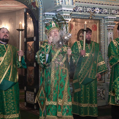 В праздник Входа Господня в Иерусалим епископ Городецкий и Ветлужский Августин совершил Божественную литургию в Городце