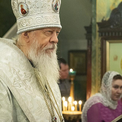 В Неделю о блудном сыне епископ Городецкий и Ветлужский Августин совершил Божественную литургию в Городецком Феодоровском мужском монастыре
