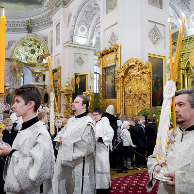 В праздник Обрезания Господня митрополит Георгий совершил Божественную литургию в Воскресенском соборе Арзамаса