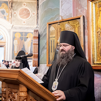 Епископ Городецкий и Ветлужский Парамон сослужил Святейшему Патриарху Московскому и всея Руси Кириллу на Божественной литургии в Серафимо-Дивеевском монастыре