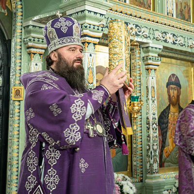В канун 2-й Недели Великого поста епископ Городецкий и Ветлужский Парамон совершил Всенощное бдение в Городецком Феодоровском мужском монастыре