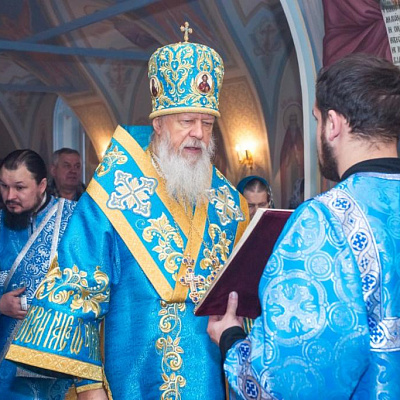 Епископ Городецкий и Ветлужский Августин cовершил Божественную литургию в Cвято-Введенском храме деревни Белбаж