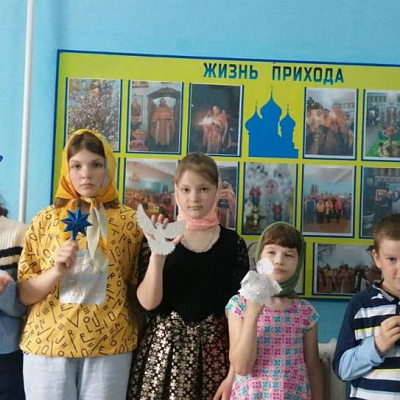 21 мая воспитанники воскресной школы при храме в честь Рождества Пресвятой Богородицы с. Хохлома собрались на итоговое занятие