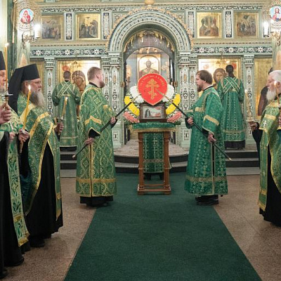 В канун дня памяти св. блгв. вел. кн. Александра Невского епископ Городецкий и Ветлужский Парамон совершил всенощное бдение в Городецком Феодоровском мужском монастыре