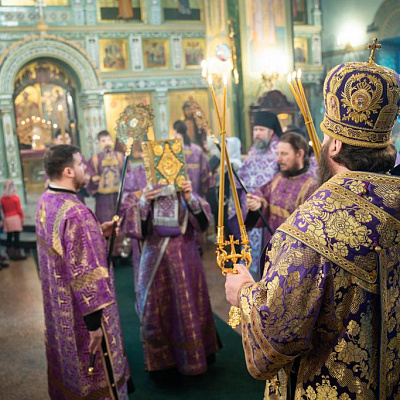 В праздник Торжества Православия епископ Городецкий и Ветлужский Парамон совершил Литургию свт. Василия Великого в Городецком Феодоровском мужском монастыре