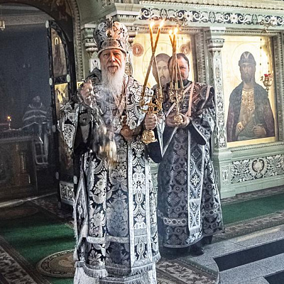 Епископ Городецкий и Ветлужский Августин совершил Литургию Преждеосвящённых Даров в кафедральном соборе иконы Божией Матери Феодоровская города Городец