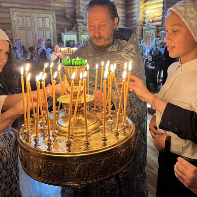 Молебен для школьников в селе Глухово