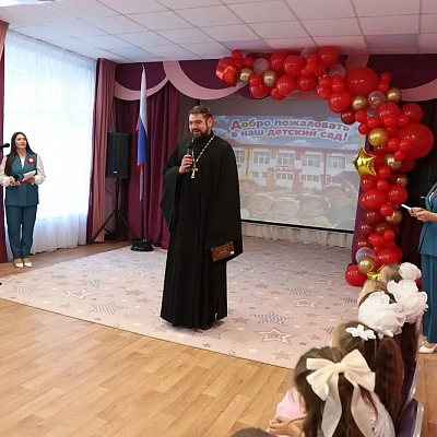 Священник Шахунского благочиния посетил открытие детского сада "Малыш" в поселке Пижма