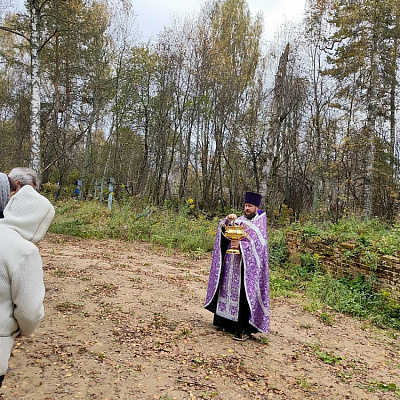  В деревне Покровское Семеновского округа заложили фундамент будущего храма