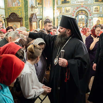 В праздник Светлого Христова Воскресения епископ Городецкий и Ветлужский Парамон совершил Пасхальные богослужения в Городецком Феодоровском мужском монастыре
