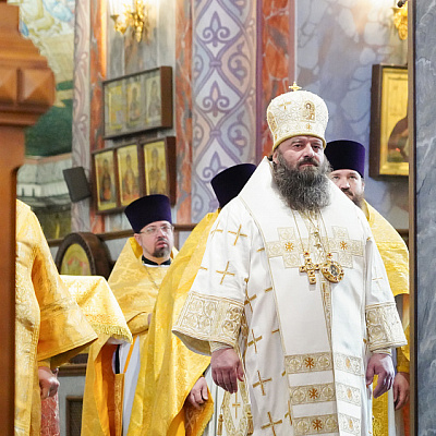 Епископ Городецкий и Ветлужский Парамон сослужил викарию Нижегородской епархии епископу Балахнинскому Илие на Божественной литургии в Александро-Невском кафедральном соборе