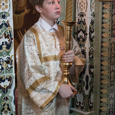 Епископ Городецкий и Ветлужский Августин совершил воскресную Божественную литургиюв Феодоровском кафедральном соборе Городца