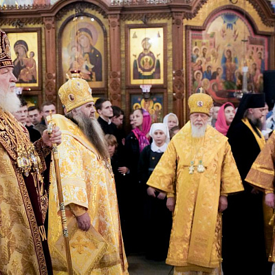 Святейший Патриарх Кирилл совершил утреню всенощного бдения в Александро-Невском кафедральном соборе Нижнего Новгорода