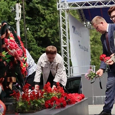 Настоятель Никольского храма поселка Тоншаево принял участие в митинге, посвященном Дню памяти и скорби