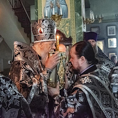 Епископ Городецкий и Ветлужский Августин совершил Литургию Преждеосвящённых Даров в кафедральном соборе иконы Божией Матери Феодоровская города Городец
