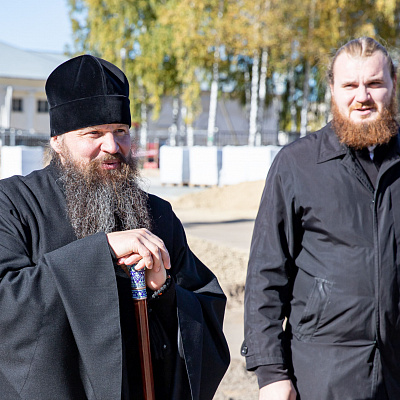 Управляющий Лысковской епархией ознакомился с ходом работ по строительству кафедрального собора в Лукоянове