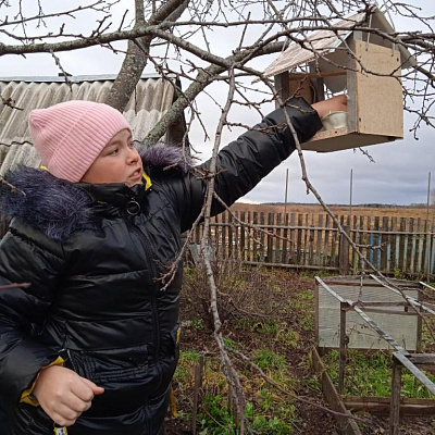 Акция «Кормушки для птиц родного края, сделанные своими руками» в МБОУ Большерудкинской ОШ