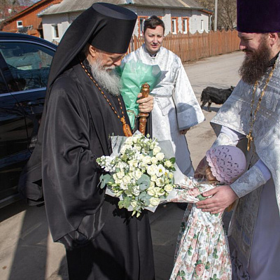 В Лазареву субботу епископ Городецкий и Ветлужский Августин совершил Божественную литургию в поселке Воскресенское