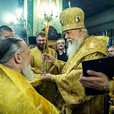 В день Обрезания Господня епископ Городецкий и Ветлужский Августин совершил Божественную литургию в Феодоровском кафедральном соборе
