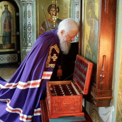 Епископ Городецкий и Ветлужский Августин совершил Божественную литургию в Городецком Феодоровском мужском монастыре