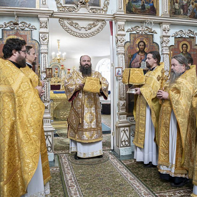 Епископ Городецкий и Ветлужский Парамон совершил Божественную литургию в храме Пресвятой Живоначальной Троицы р. п. Шаранга