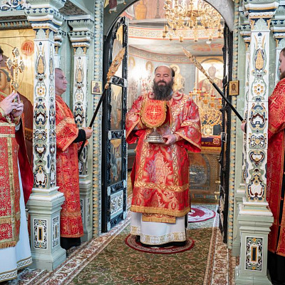 В Неделю 6-ю по Пасхе епископ Городецкий и Ветлужский Парамон совершил Божественную литургию в Городецком Феодоровском мужском монастыре
