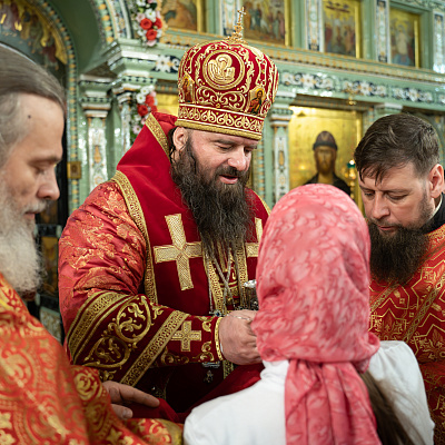 В праздник Светлого Христова Воскресения епископ Городецкий и Ветлужский Парамон совершил Пасхальные богослужения в Городецком Феодоровском мужском монастыре