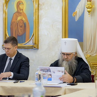 Митрополит Георгий провел совещание по вопросам строительства кафедрального собора в честь святителя Тихона Задонского в Лукоянове