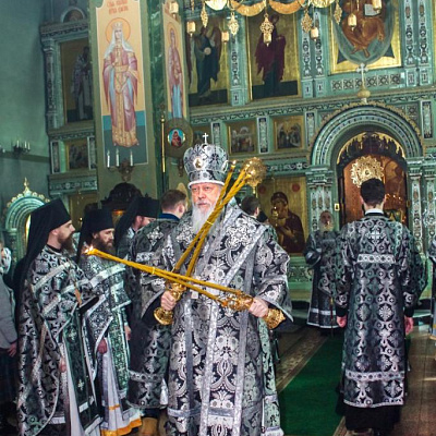 Епископ Городецкий и Ветлужский Августин совершил Литургию Преждеосвященных Даров в Городецком Феодоровском мужском монастыре